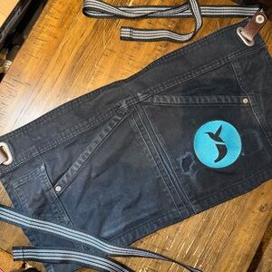 Urban Black Apron with Brown Accents